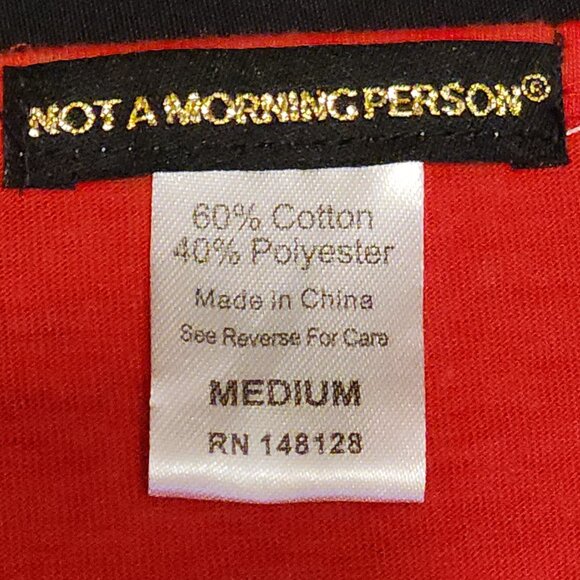 Not A Morning Person Coffee Sleep Shirt Nightgown Pajamas PJs NWT Women's SIZE M - Picture 5 of 9